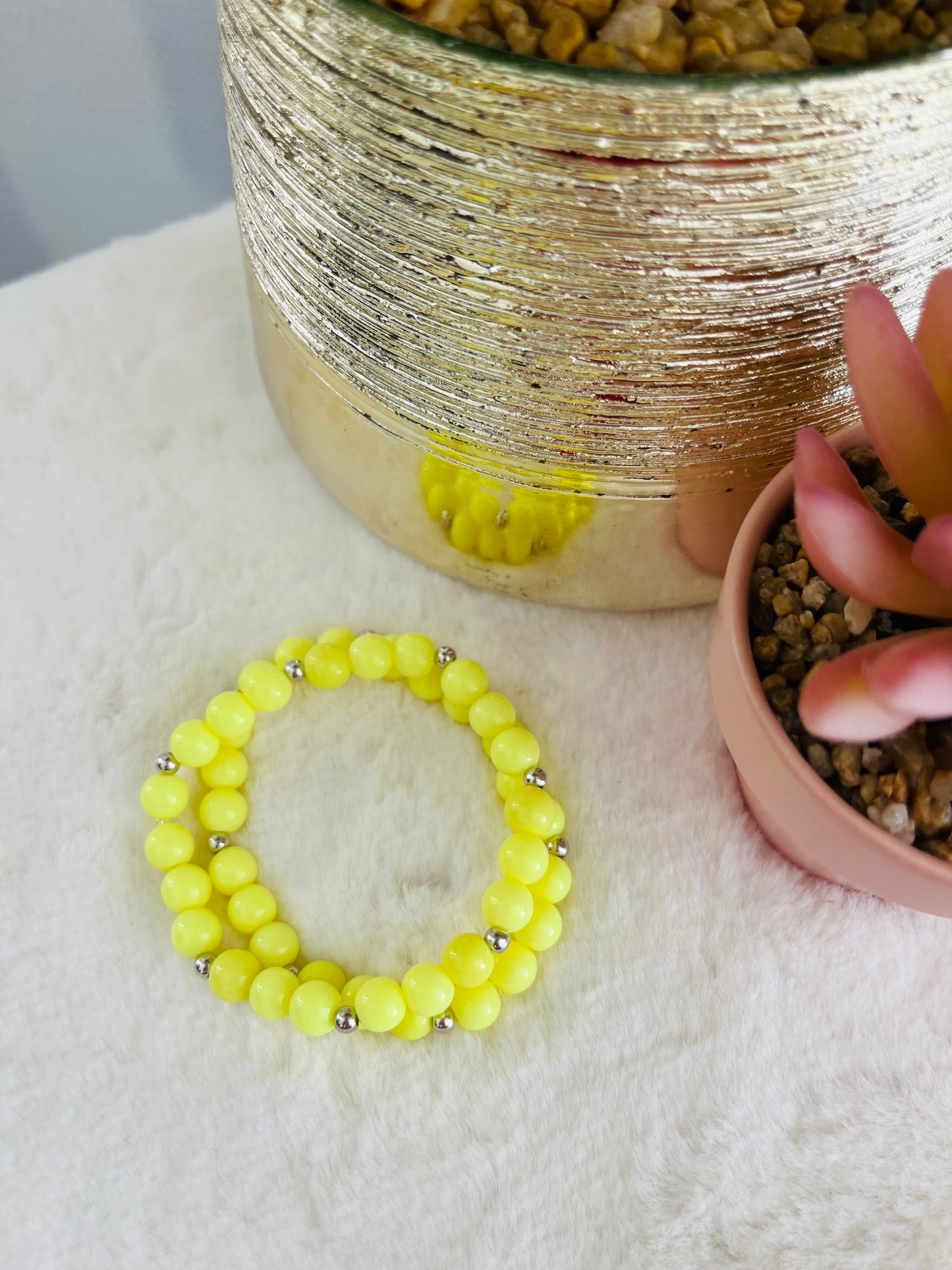 Bracelet MARGOT jaune pastel