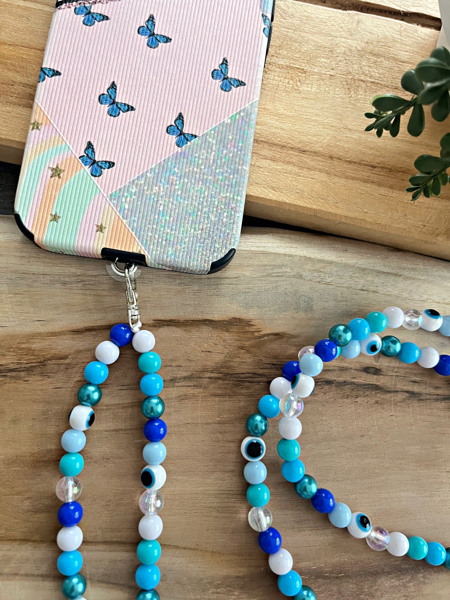 Bandoulière de téléphone BLEU