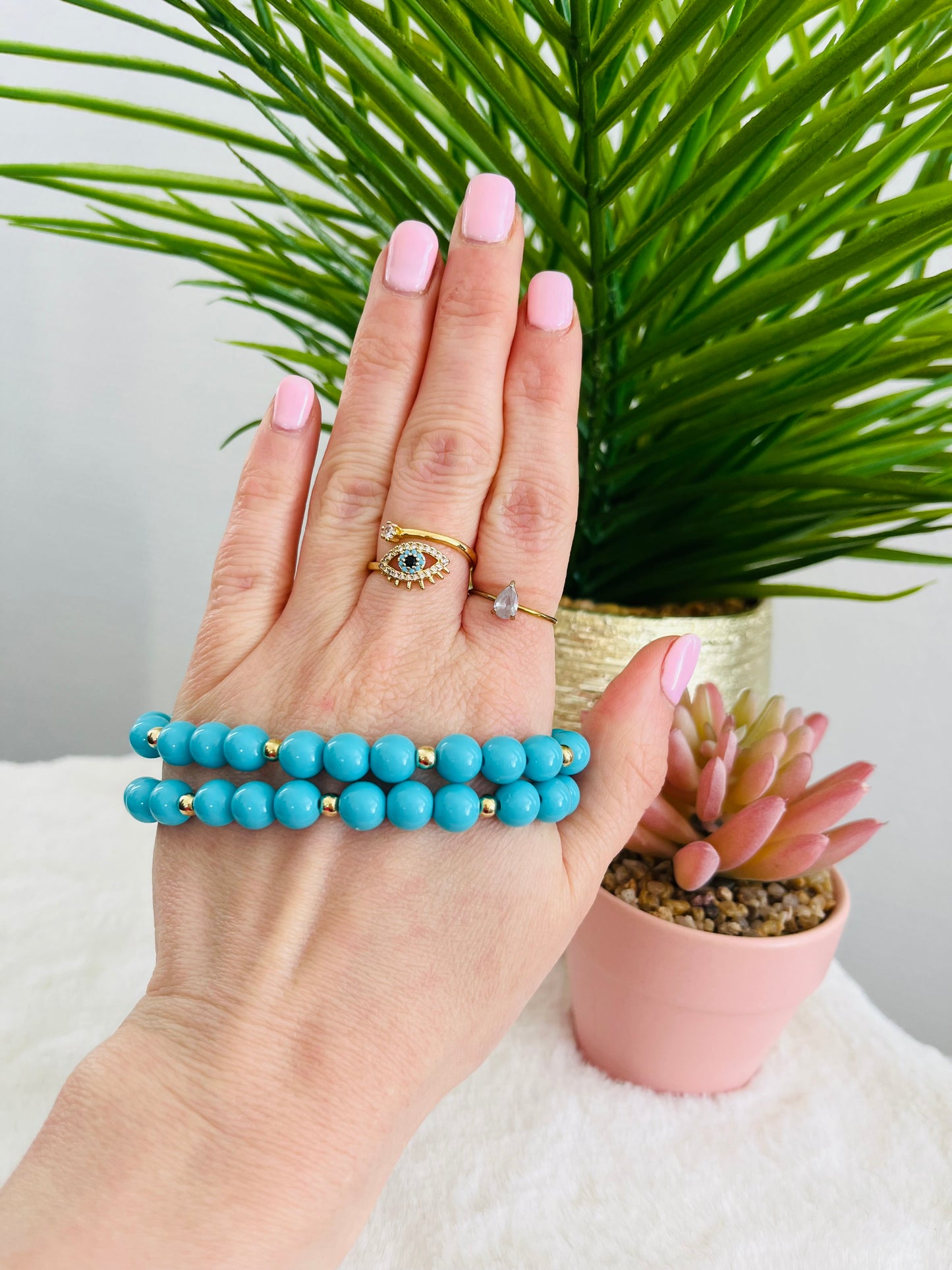 Bracelet MARGOT bleu canard