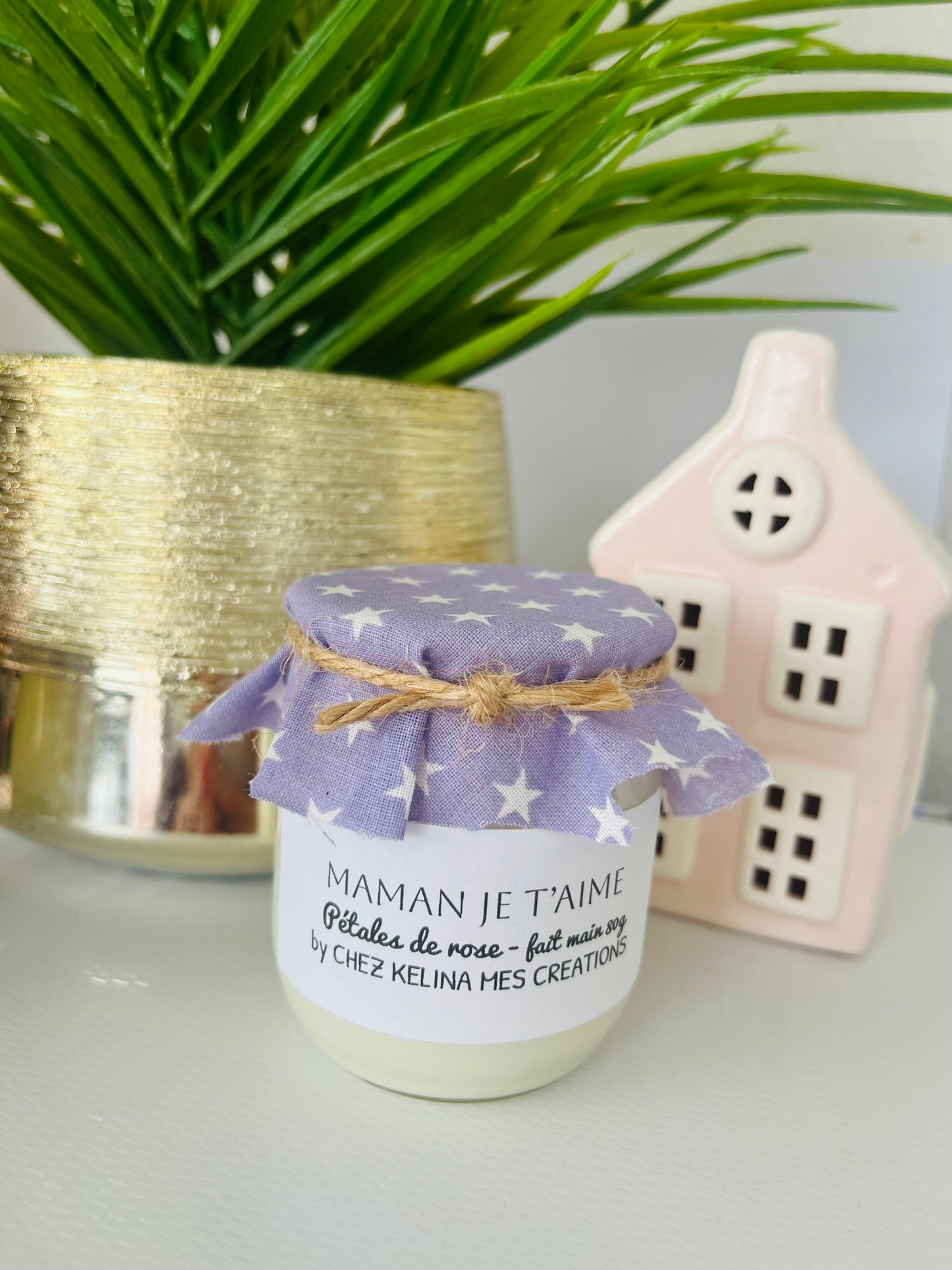 Bougie pétales de rose MAMAN JE T’AIME