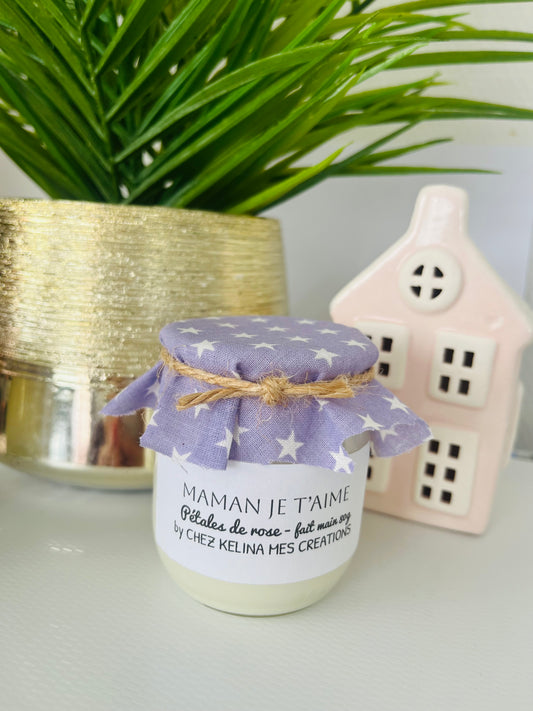 Bougie pétales de rose MAMAN JE T’AIME