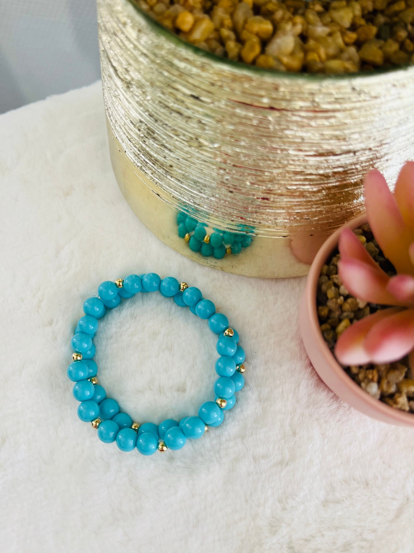 Bracelet MARGOT bleu canard