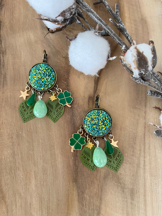 Boucles pendantes VERTE