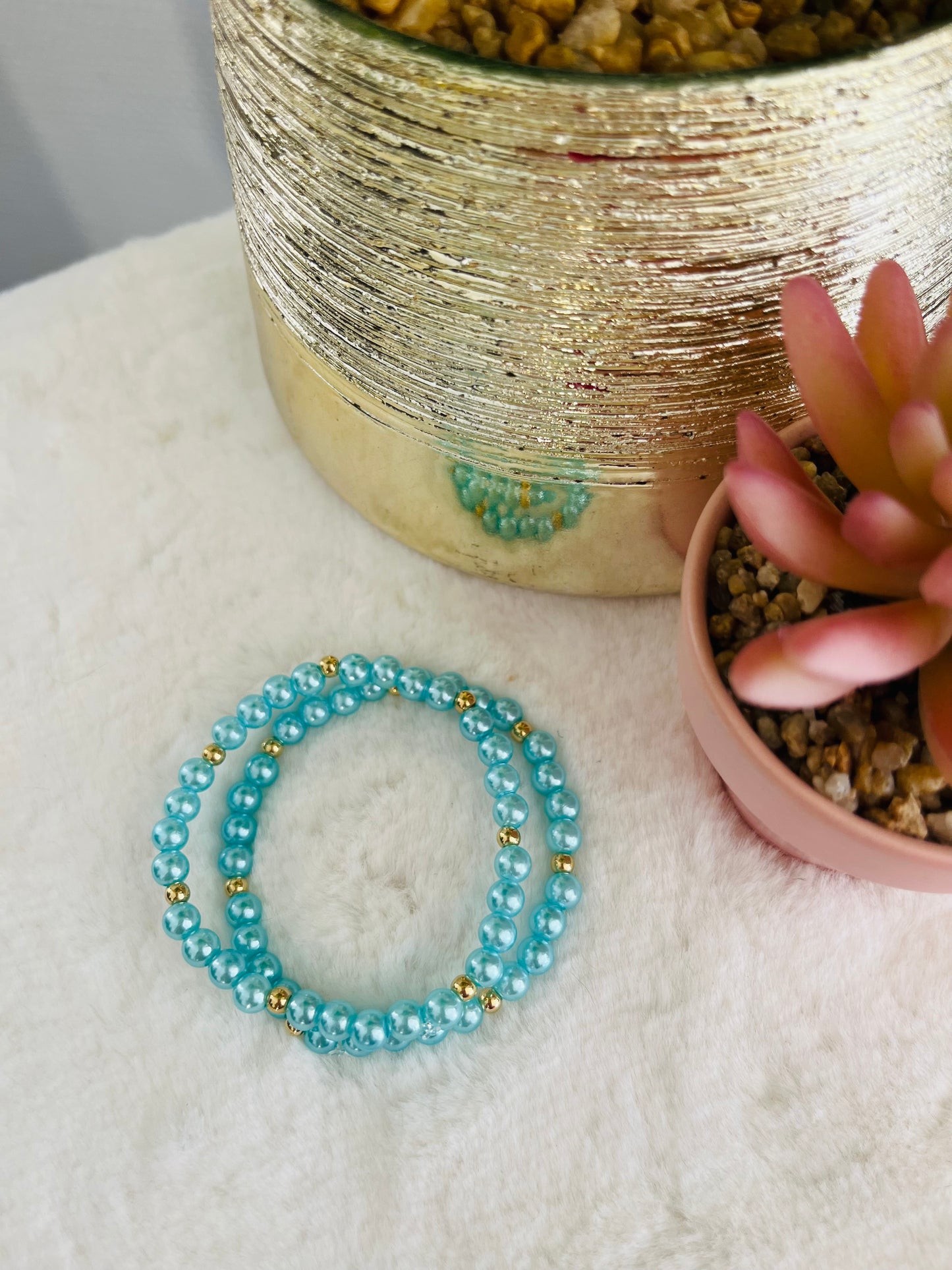 Bracelet PÉNÉLOPE turquoise nacré