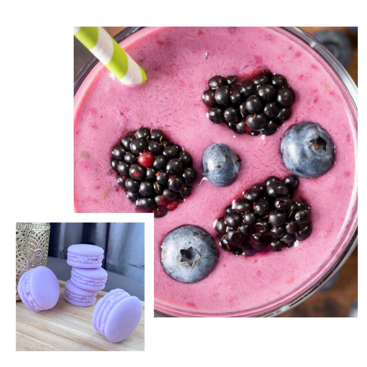 Macaron fondant MÛRE MYRTILLE