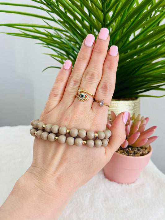 Bracelet MARGOT marron beige