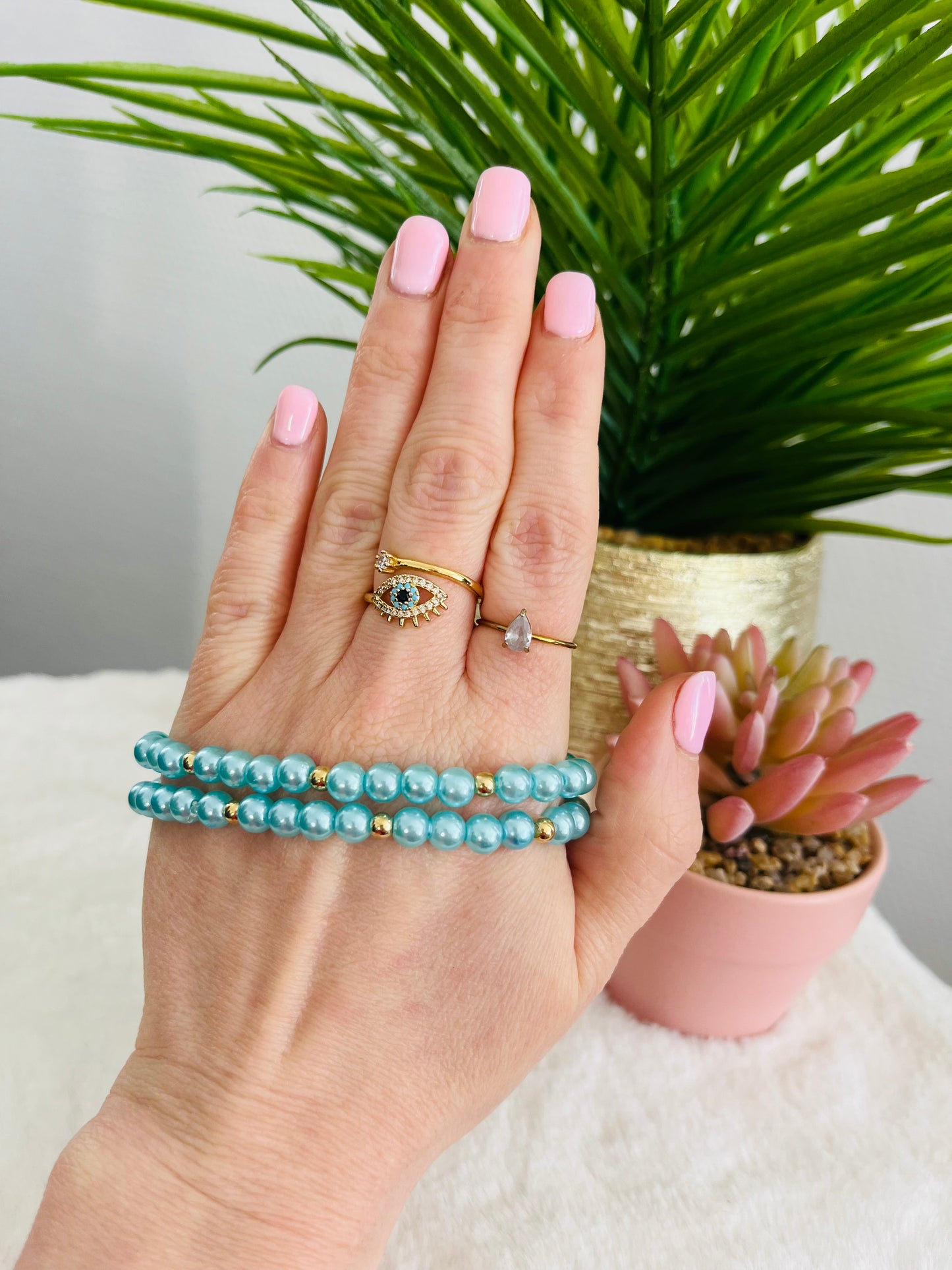 Bracelet PÉNÉLOPE turquoise nacré