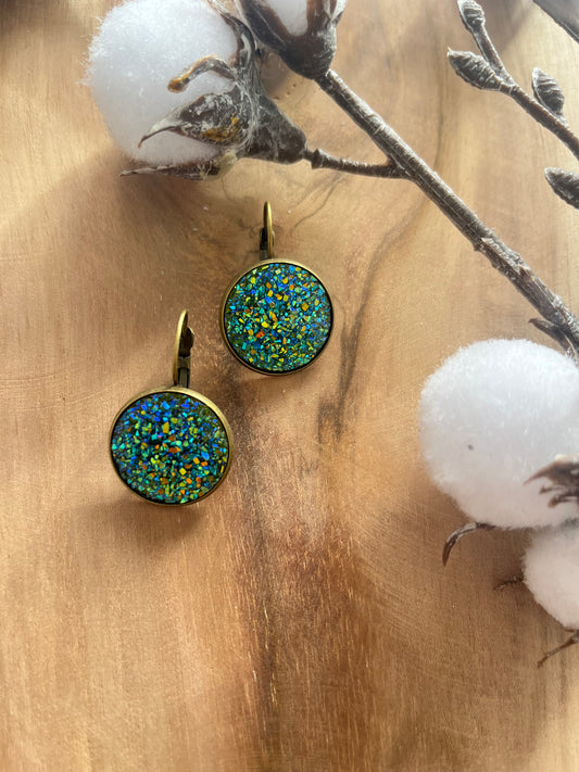 Boucles dormeuse VERTE