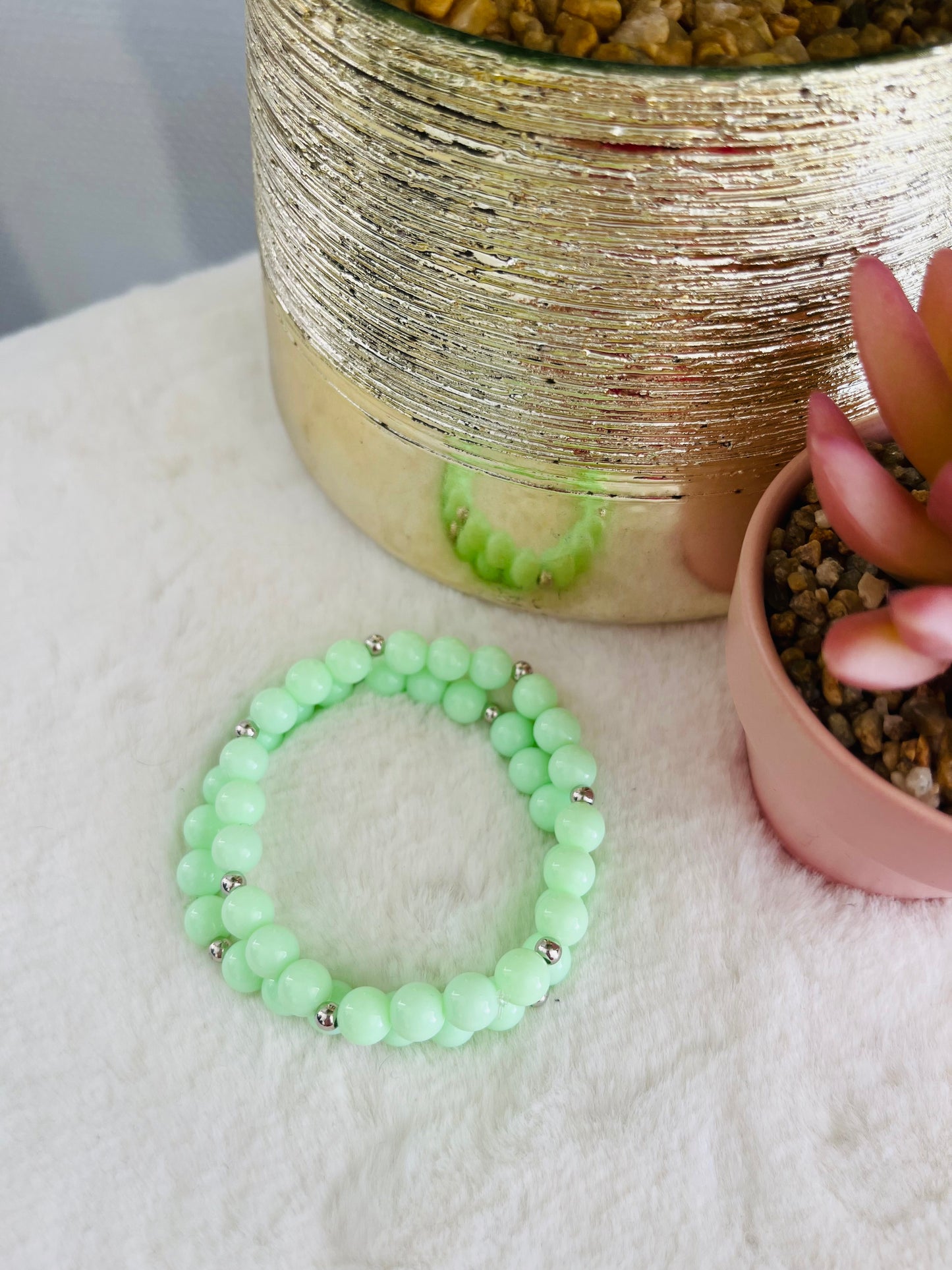 Bracelet MARGOT vert pastel