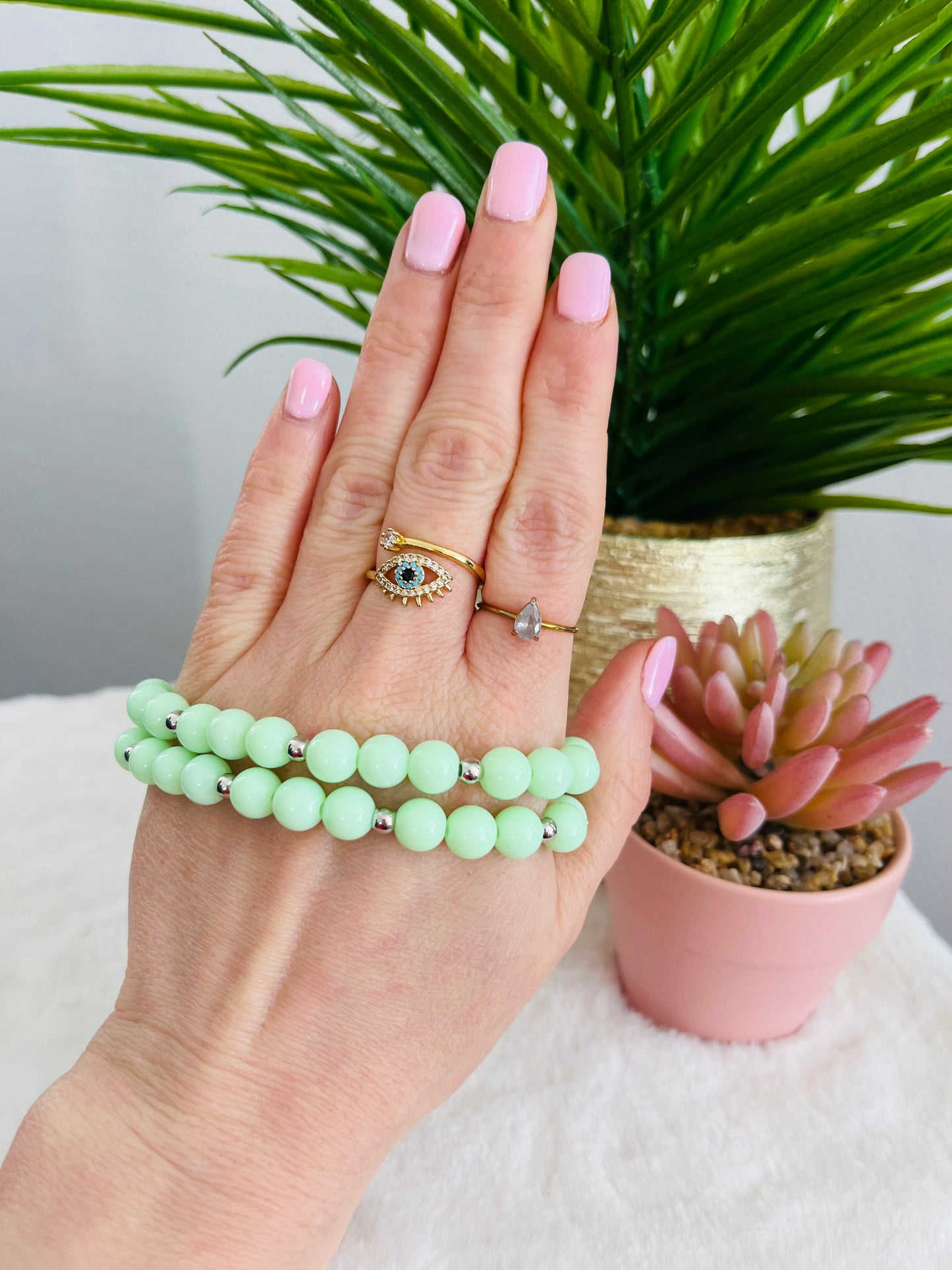 Bracelet MARGOT vert pastel